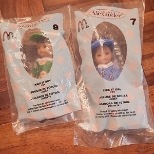 Madame Alexander Soccer Doll Pair in Green and Blue